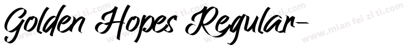 Golden Hopes Regular字体转换